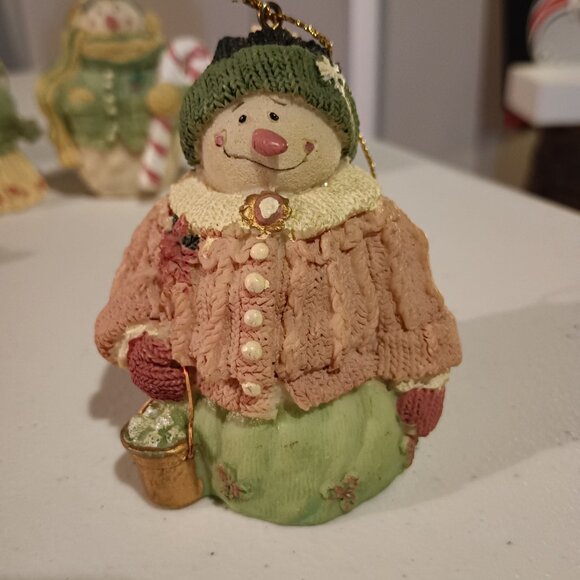 Snowman Ornaments Set of 4 EUC - Picture 13 of 14